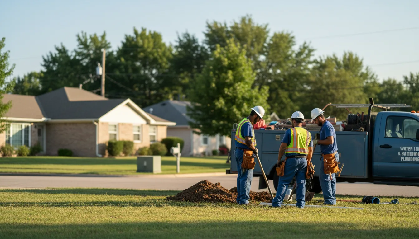 Residential water line and bathroom plumbing service in Ribera, NM